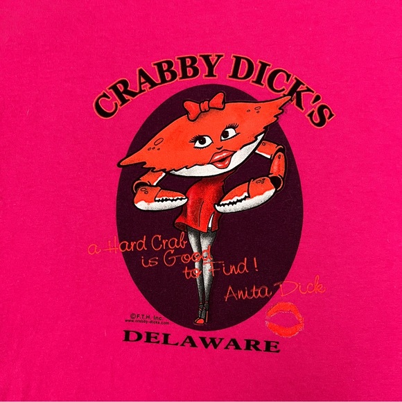 Hot pink Crabby D! cks tee - Picture 8 of 13
